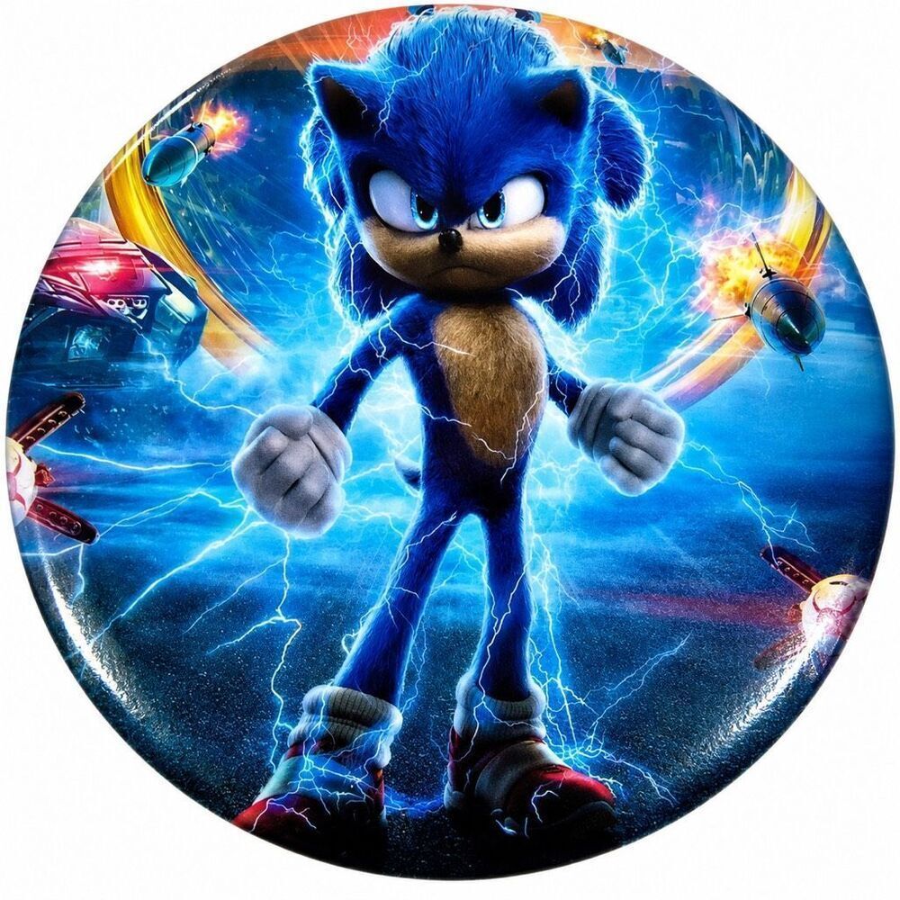 Sonic The Hedgehog Collectible Video Game 2.25” Button Pin Badge New